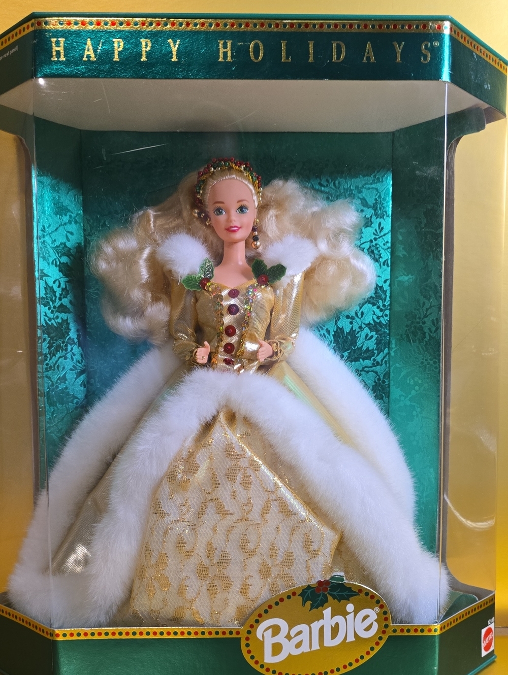 Barbie Gold and White Holiday Display Doll